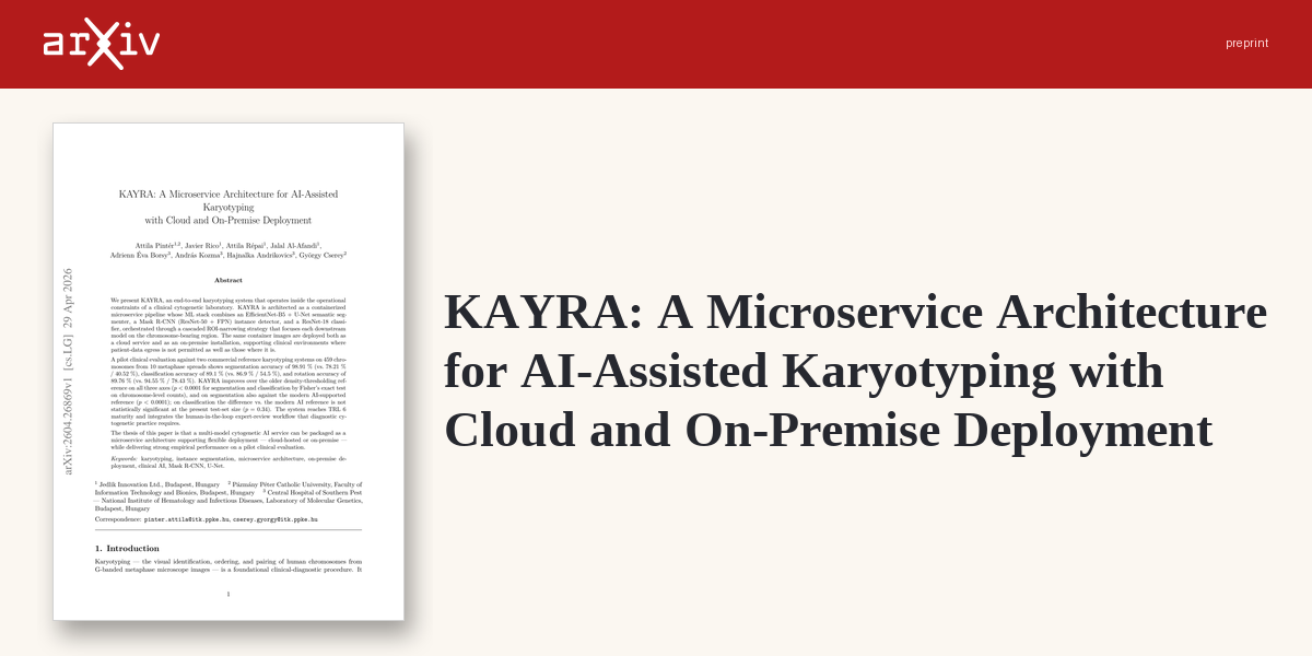 AI karyotyping as deployable microservice