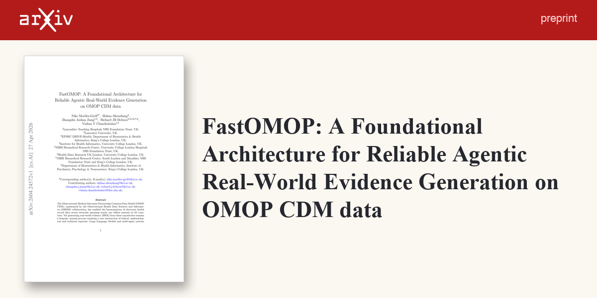 FastOMOP targets real-world evidence agents