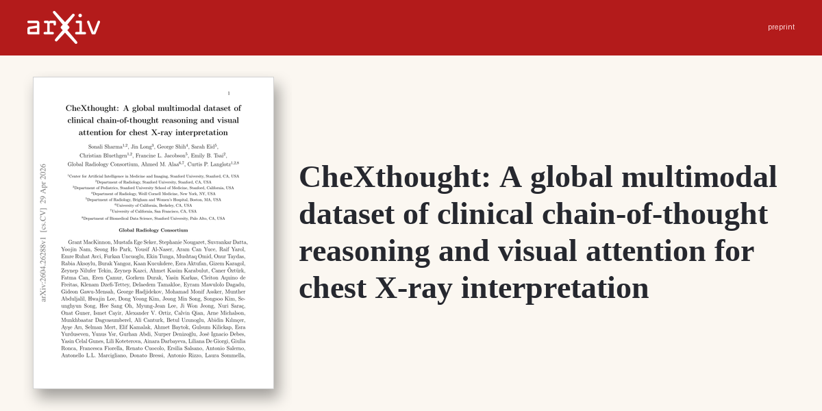 Chain-of-thought dataset for chest X-ray AI