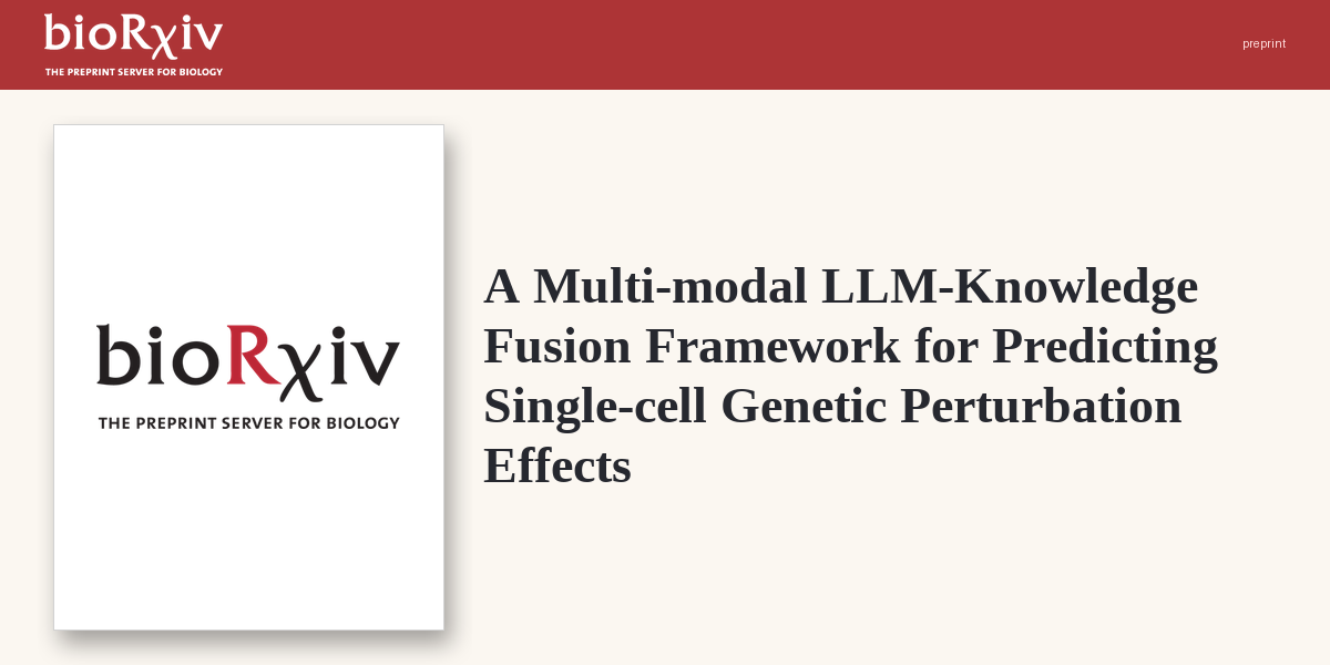 LLM fuses multi-modal data for perturbation prediction